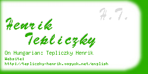 henrik tepliczky business card